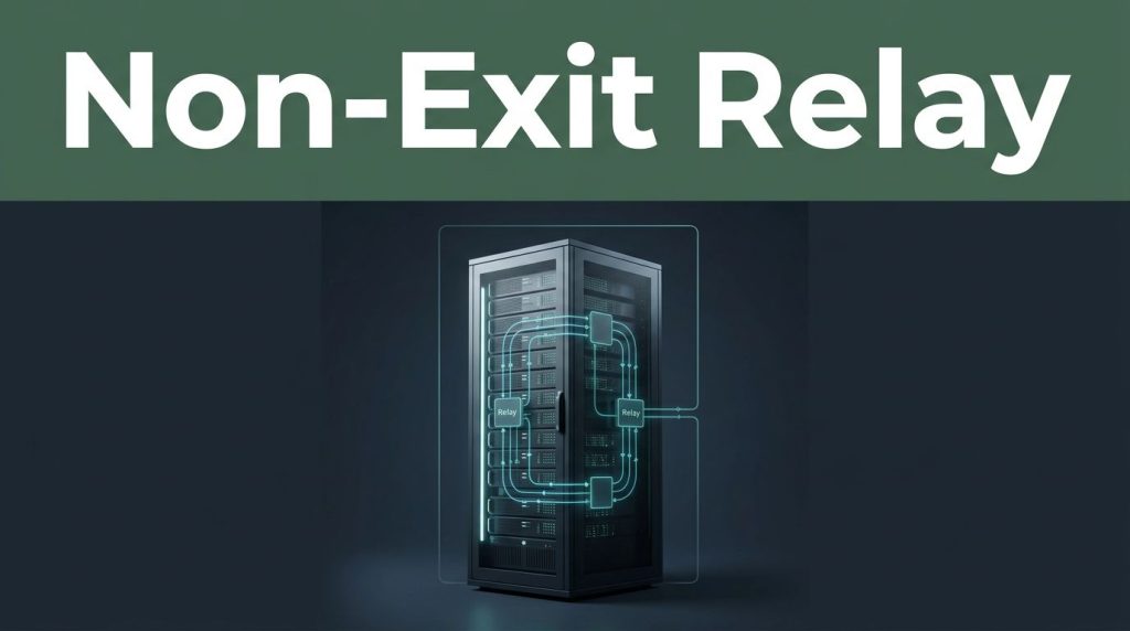 A glowing server rack with network paths stopping before the public web.