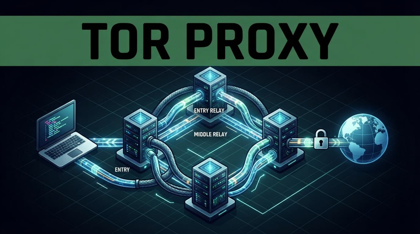 A network shield with connected nodes beneath a dark green headline band.